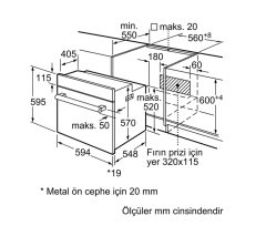 Siemens iQ300 Ankastre Fırın 60 x 60 cm beyaz HB234FEW0T