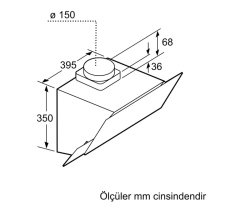 Siemens iQ300 Duvar Tipi Davlumbaz 60 cm Siyah cam dekor LC65KA670T