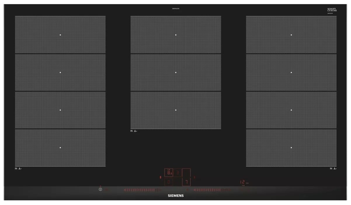 Siemens iQ700 İndüksiyonlu Ocak 90 cm siyah EX975LXC1E