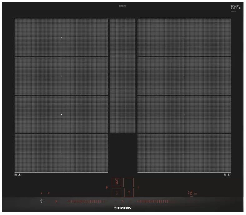 Siemens iQ700 İndüksiyonlu Ocak 60 cm siyah EX675LYV1E