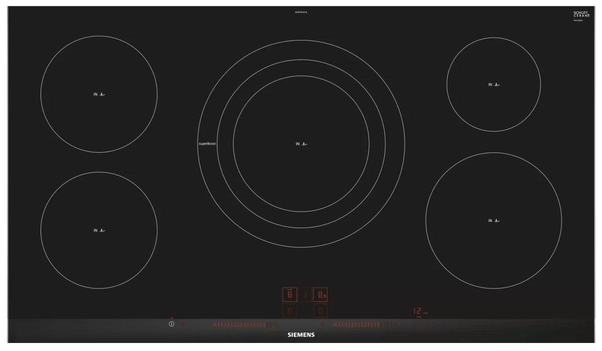 Siemens iQ300 İndüksiyonlu Ocak 90 cm siyah EH975LVC1E