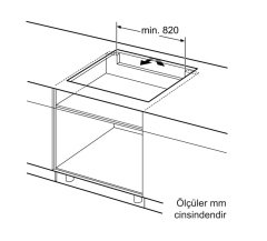 Siemens iQ300 İndüksiyonlu Ocak 90 cm siyah EH975LVC1E