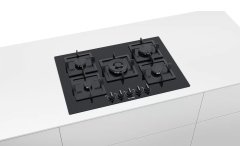 Siemens iQ500 Gazlı Ocak 75 cm sert cam, siyah EP7A6QB20