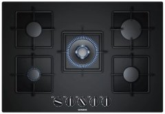 Siemens iQ500 Gazlı Ocak 75 cm sert cam, siyah EP7A6QB10