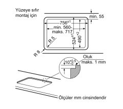Siemens iQ500 Gazlı Ocak 75 cm sert cam, beyaz EP7A2QB20