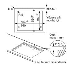 Siemens iQ500 Gazlı Ocak 60 cm sert cam, siyah EP6A6PB20