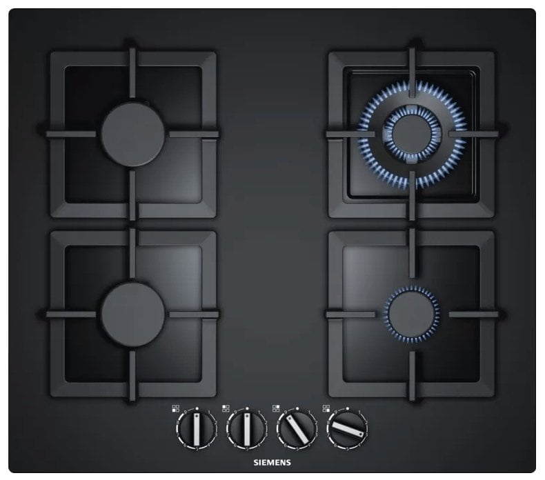 Siemens iQ500 Gazlı Ocak 60 cm sert cam, siyah EP6A6HB20