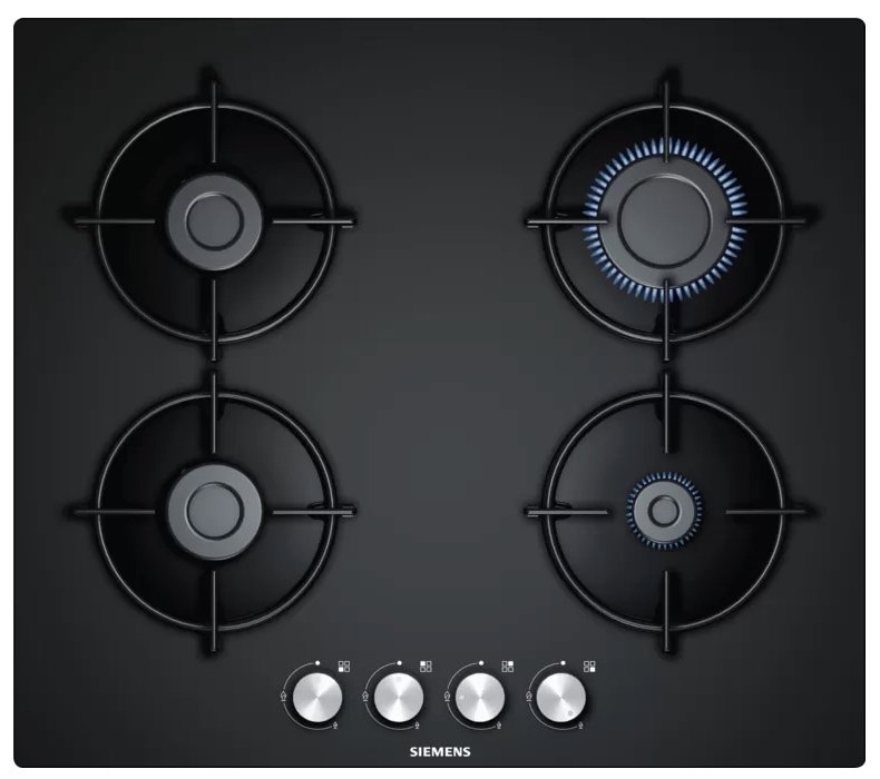 Siemens iQ300 Gazlı Ocak 60 cm sert cam, siyah EN6B6PO10O