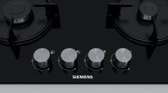 Siemens iQ300 Gazlı Ocak 60 cm sert cam, siyah EN6B6PO10O