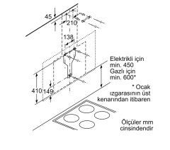 Siemens iQ500 Duvar Tipi Davlumbaz 90 cm Siyah cam dekor LC97FQP60