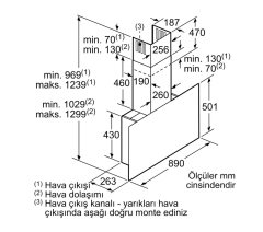 Siemens iQ500 Duvar Tipi Davlumbaz 90 cm Siyah cam dekor LC97FQP60