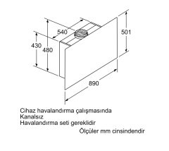 Siemens iQ500 Duvar Tipi Davlumbaz 90 cm Siyah cam dekor LC97FQP60
