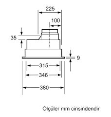 Siemens iQ300 Gömme Aspiratör 75 cm gümüş metalik LB75565