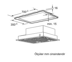 Siemens iQ300 Gömme Aspiratör 75 cm gümüş metalik LB75565