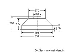 Siemens iQ100 Gömme Aspiratör 53 cm anthracite LB53NAA30