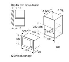 Siemens iQ100 Ankastre Mikrodalga Genişlik 60 cm, paslanmaz çelik HF15M561
