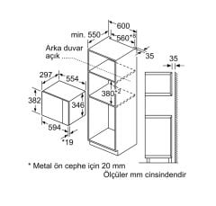 Siemens iQ500 Ankastre Mikrodalga Genişlik 60 cm BF525LMW0