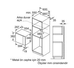 Siemens iQ500 Ankastre Mikrodalga Genişlik 60 cm BF525LMS0