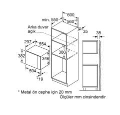 Siemens iQ300 Ankastre Mikrodalga Genişlik 60 cm BF520LMR0