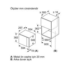 Siemens iQ300 Ankastre Mikrodalga Genişlik 60 cm BF520LMR0